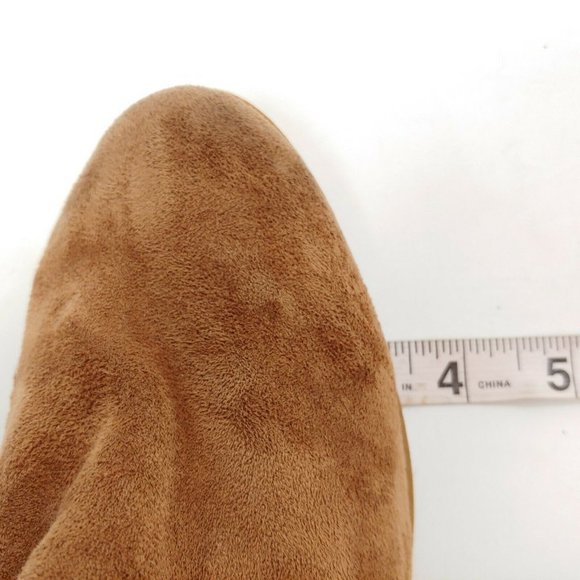 Very G Womens Ankle Boots Booties Brown Cuban Heel Almond Toe Pull On 6.5 - Picture 7 of 11